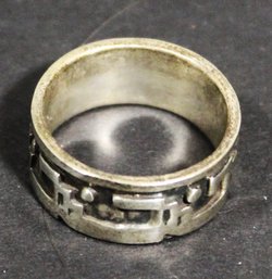 MCM Mexican Sterling Silver Band Ring Men's Size 10 1/2