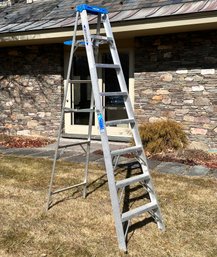 A 12' Aluminum A-frame Ladder By Werner