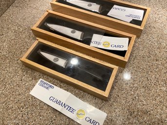 Set Of 3 Stafford Ceramics Knives