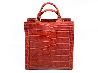 An Elegant Messenger Style Purse In Snakeskin Leather By Dooney & Bourke