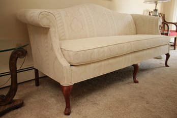Queen Anne Sofa In A Gorgeous Fabric Made In USA