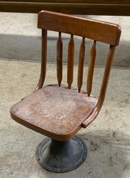 Antique KENNEY & WOLKINS BOSTON  Cast Iron Adjustable Childs Chair