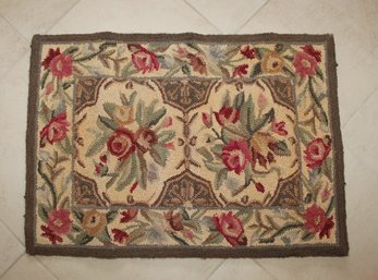 Charming Floral Hook Rug