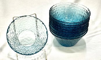Vintage Vercors Sapphire Bowls By Arcoroc Luminarc