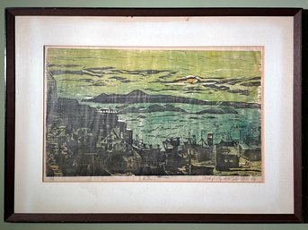 A Vintage Serigraph, Manhattanville College Student Art, Signed, Dated 1970