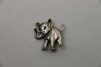 Vintage Creed Sterling Silver Elephant Pin