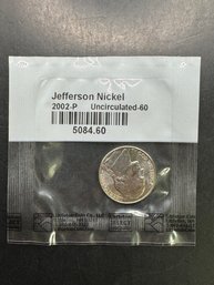 2002-P Uncirculated Jefferson Nickel In Littleton Package
