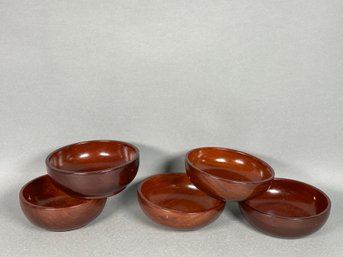 Hand Crafted Mahogany Wooden Bowls, Made In Haiti