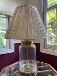 Beautiful Glass & Gold Table Lamp