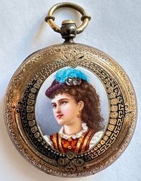 Antique Jules Mathey Pocket Watch With Portrait, Numbered