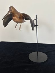 Wooden Shore Bird With Stand