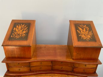 Mahogany Table Top Desk Organizer