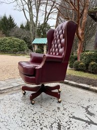 Hancock And Moore Leather Executive Chair - Casters