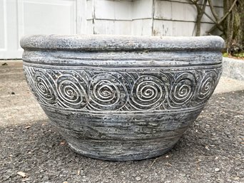 A Cast Earthenware Planter