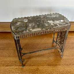 A Gorgeous Antique Bronze Mirrored Glass Top Console - Possibly Oscar Bruno Bach