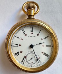 Vintage A.W. Company Men's Pocket Watch