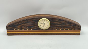 Vintage Studio Craft Wood Mantle Clock Signed By Artist