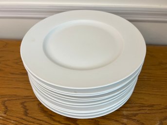 Pier 1 Luminous White 11' Dinner Plates Service For 11