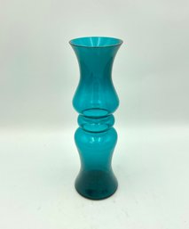 Mid Century Gunnar Ander Lindshammar Sweden Aquamarine Turquoise Glass Vase