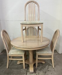 Five Piece Country Dinette In Pickled Oak