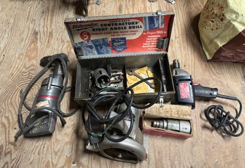 Working Milwaukee Heavy Duty Drill, Crafts Man Speed Reversible Drill, Lectro Saw Circular Saw. SB/