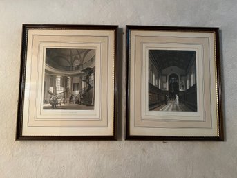 Pair Of Older Framed Book Prints