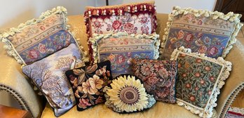 Lot Of Needle Work Pillows