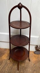 Three Tier Wooden Inlaid Cake Stand / Display Stand