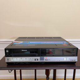 A Sony Beta Max Stereo Video Cassette Recorder