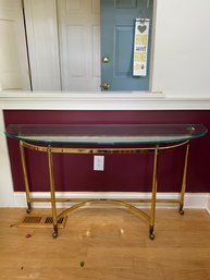 Glass & Gold Console Table