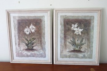 A Pair Of Richard A. Henson Framed Floral Decorator Prints