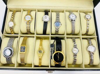 Estate Collection Of 12 Ladies Watches, Mostly Vintage