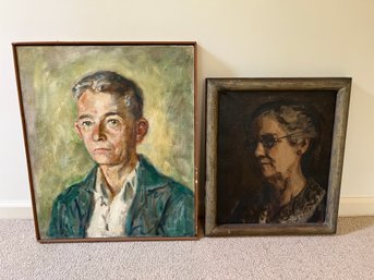 Pair Of Original Oil Paintings On Canvas - Instant Ancestors!