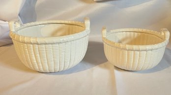 A Pair Of Ceramic Nantucket Basket Bowls