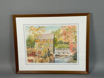 Original Watercolor 'Blow Me Down Mill NH' By Anne Mellor