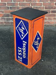 Amazing Vintage 1950s AGFA Film Advertising Stool - Black Leather Seat / Top - There Is One On Line For $650
