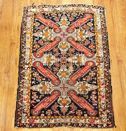 Beautiful 3.75 X 5.75  Antique Oriental Wool Area Rug