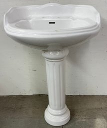 Two Part Porcelain Pedestal Sink