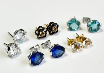 A Group Of Vintage Costume Earrings