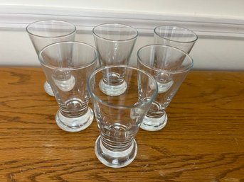 Six Footed Clear Glasses - Cocktails Or Pilsner