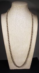 Antique Rope Turned Chain Necklace Having Antique Clasp 26' Long