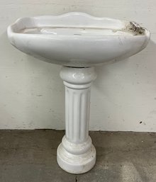 Two Part Porcelain Pedestal Sink