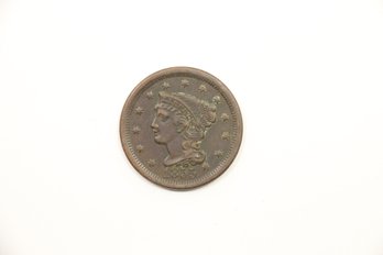 1855 Large Cent Penny Coin Nice Details