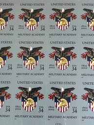 US Military Academy  - 34 Cent Full Sheet Of 20  U.s. Postage Stamps SEALED