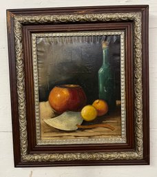 1920s Framed Oil On Canvas Still Life Singed Ritter