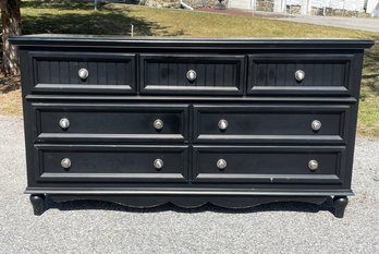 A Painted Wood Coastal Style Dresser By Bassett Furniture