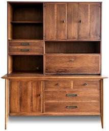 A Magnificent Mid Century Modern Teak Wall Unit By Lane Furniture, C. 1960's