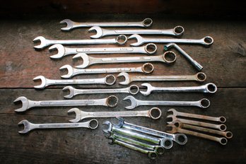 Mixed Lot Of Larger Wrenches From Husky, Pittsburg And More