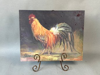 A Rooster Print On Canvas By Purely Boy