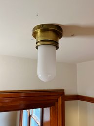 A Visual Comfort - Chapman & Myers Hand Rubbed Brass Ceiling Mounted Bulkhead Light - Bedroom 1B